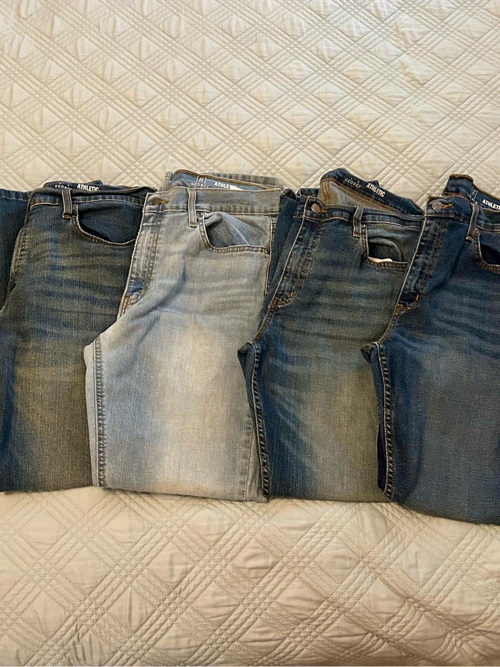 GEORGE Men’s Athletic Jeans, BUNDLE of Four Pair!! Size 34x30